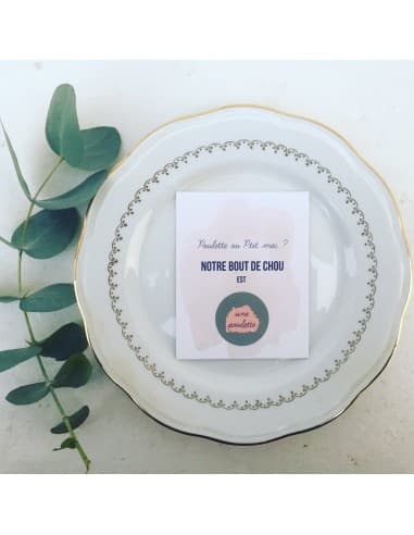 Carte à gratter annonce du sexe du bébé Fille - Poulette ou Ptit Mec ?