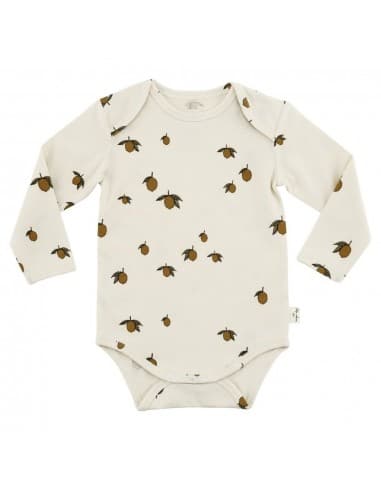 Body Manches longues en coton biologique Lemon beige Beige 9 mois