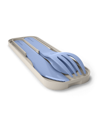 Set de couverts en plastique biodégradables Bleu MonBento