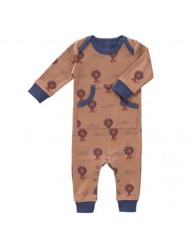 Combinaison Marron Lions Bleu Marine en coton bio Marron 6 - 12 mois