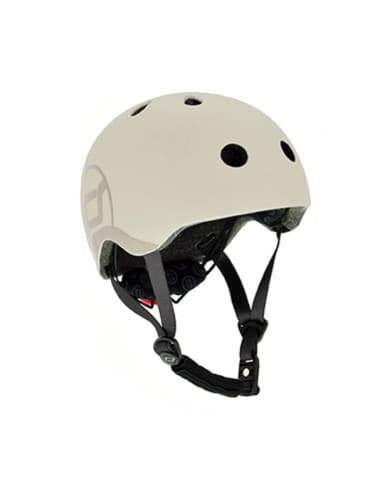 Casque de sécurité enfant Scoot&Ride pour porteur, trottinette ou vélo Beige Beige S