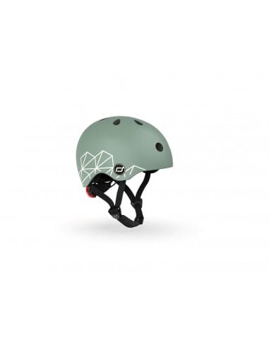 Casque de sécurité enfant Scoot&Ride Lifestyle pour porteur, trottinette ou vélo Lignes Vertes Vert XS