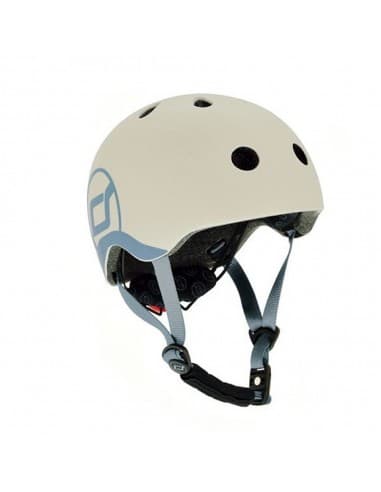 Casque de sécurité enfant Scoot&Ride pour porteur, trottinette ou vélo Beige Beige XS