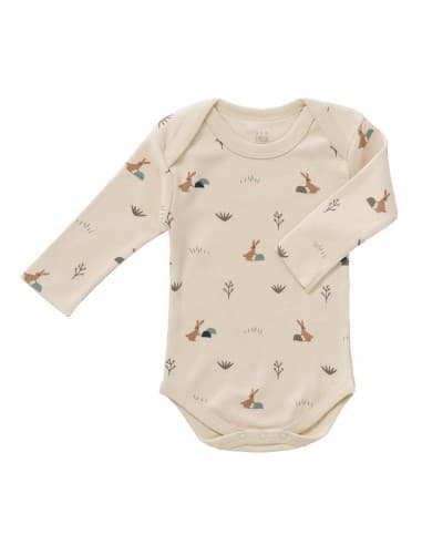 Body manches longues Lapin SandShell Beige 6 - 12 mois
