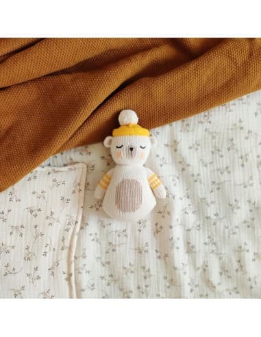 Hochet en Crochet Ours Yaruc LeroLero - Jouet émotionnel & solidaire