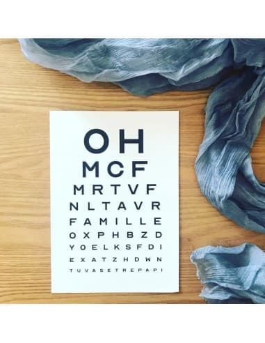 Annonce de grossesse originale - Test de vue Tu vas être Papi