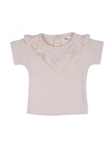 T-shirt à manches courtes Mary Rose Pâle en Coton Biologique Rose pâle 6 - 12 mois