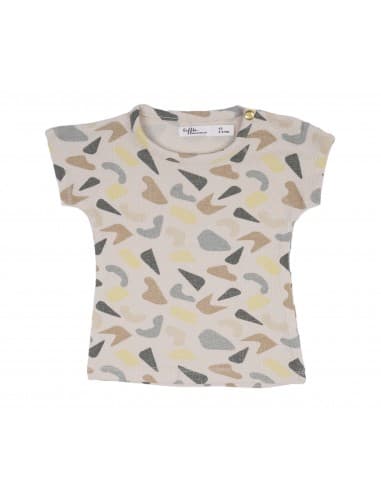 T-shirt à manches courtes Rivera en Coton Biologique Crème 6 - 12 mois