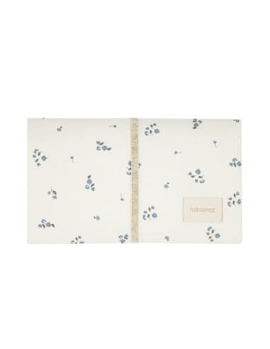 Matelas à Langer de Voyage Mozart imperméable Nid d'Abeille Lily Blue Blanc