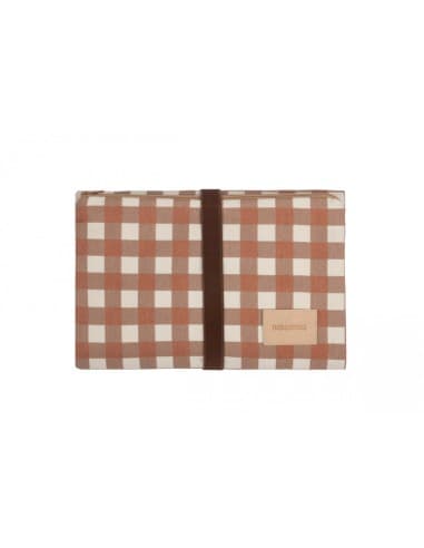Matelas à langer de voyage Hyde Park imperméable Terracotta Checks Orange