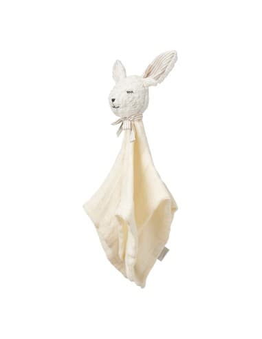 Doudou Lange Lapin Bunny Antique White CamCam Blanc cassé