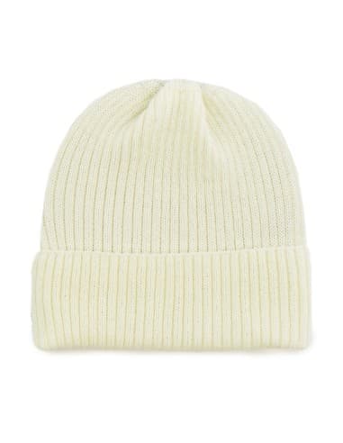 Bonnet Sacha Ivoire en laine de mérinos Blanc cassé 12 - 18 mois