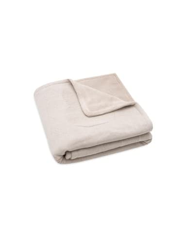 Couverture Miffy tricotée et polaire 75x100cm Nougat Beige