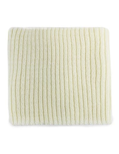 Tour de cou Snood Swann Ivoire en Laine de Mérinos Blanc cassé