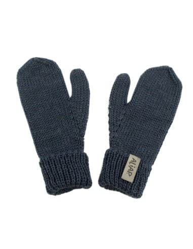 Moufles en laine de Mérinos Eden Marine Bleu nuit 18 - 36 mois