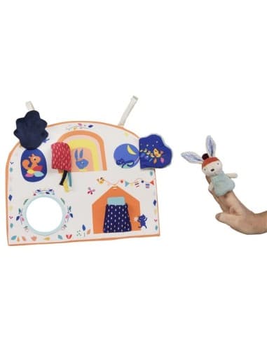 Jouet d'éveil Tableau d'Activités Lapin Gabin Ebulobo