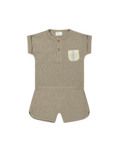 Ensemble T-shirt Taupe et Short Taupe en Coton Bio Taupe 6 - 12 mois