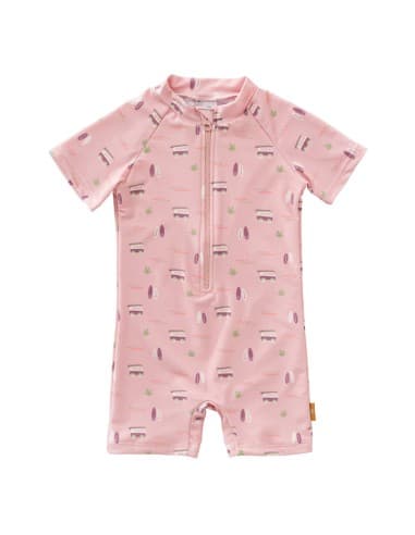 Maillot Combishort Anti UV Surf Girl Rose 6 - 12 mois