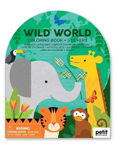 Livre de Coloriages et de Stickers - Animaux de la Savane