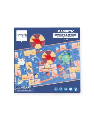 Jeu de Plateau Magnétique en Route Espace - Jeu du Serpent et Echelle