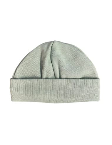 Bonnet de Naissance en Coton Vert Sage Vert 0 - 1 mois