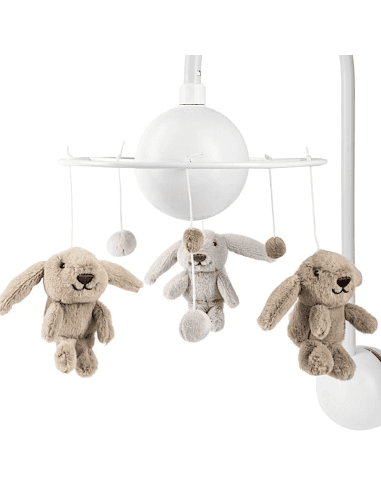 Mobile de lit musical Milo Lapins - rechargeable à télécommande