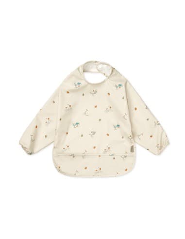 Bavoir imperméable à manches Bicycles Crème