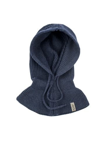 Cagoule Imani Marine pour enfant en laine de mérinos Bleu nuit 2 - 6 ans