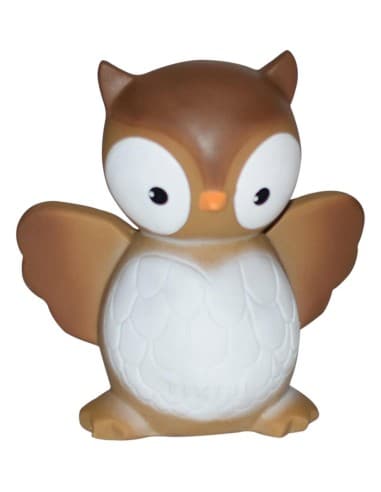 Jouet de dentition et jouet de bain Hibou caoutchouc naturel