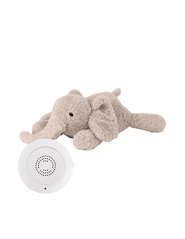 Peluche Réconfortante à Bruits Blancs et Musicale Éléphant George Beige Flow Amsterdam