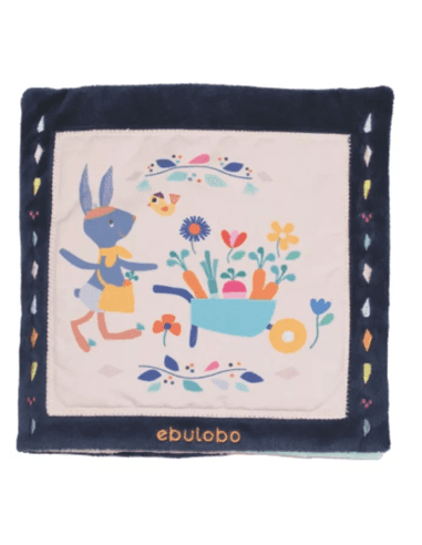 Livre en Tissu "Du Potager Ă l'Assiette" Lapin Gabin Ebulobo