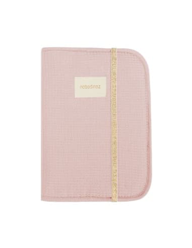 Protège-carnet de Santé Nid d'Abeille Mauve Pink Rose pâle