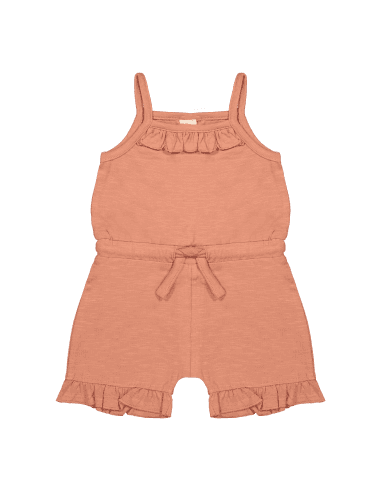 Combishort Barboteuse Gaya en Coton Biologique Orange 2 ans