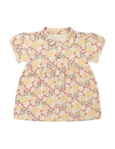 Robe d'Été Madeleine en Coton Biologique Orange 9 mois