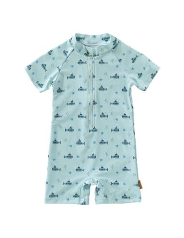 Maillot Combishort Anti UV Submarine Vert 1 - 2 ans