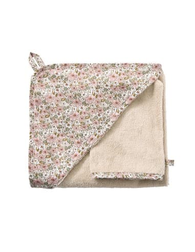 Cape de bain & Gant de toilette Bambou Afternoon Tea Beige