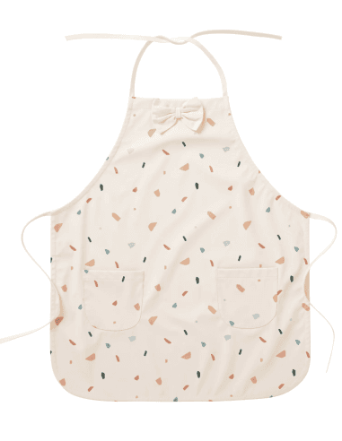 Tablier de Cuisine Enfant en toile Cirée Terrazzo Nœud