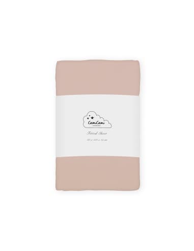 Drap housse coton biologique Dusty Rose 60x120cm Rose
