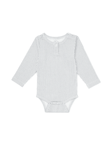 Body à manches Longues en coton biologique Stripes Blue 6 mois