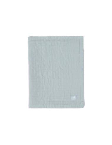 Couverture Jacquard en Gaze de coton bio Sea Green 75 x 100 cm Vert