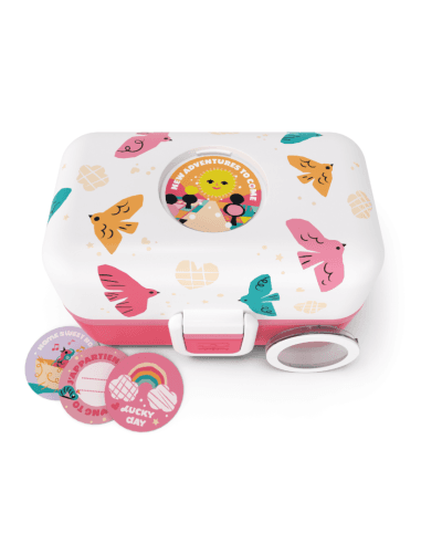 Boîte à Goûter MB Trésor MonBento Rose Birds