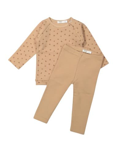 Pyjama 2 pièces en coton biologique Blush Cherries 6 - 12 mois