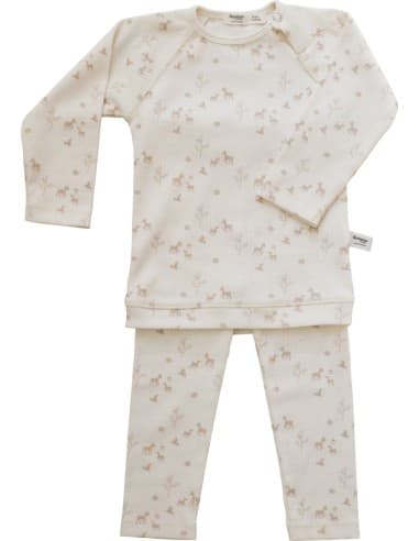Pyjama 2 pièces en coton biologique Peach Blush 1 - 2 ans