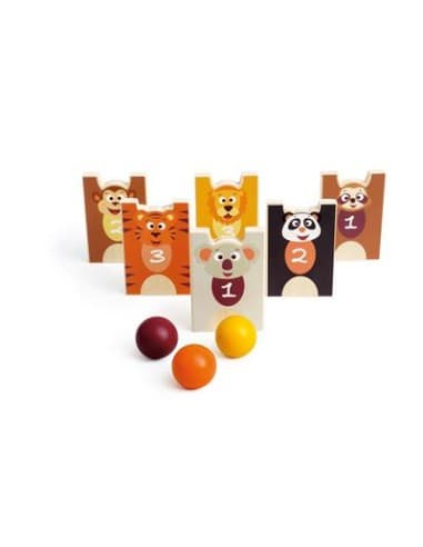 Jeu de Quilles en Bois Animaux