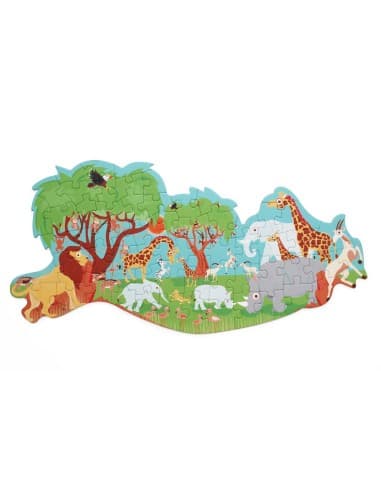 Puzzle Contour 60 pièces Safari