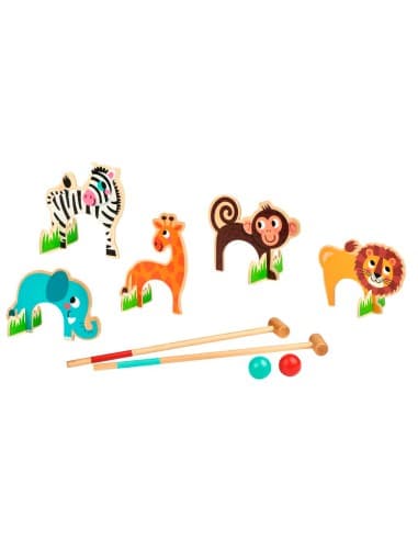 Jeu de Croquet en Bois Animaux