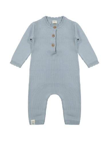 Combinaison Pyjama Bleu Ciel en Coton Biologique 6 mois Bleu