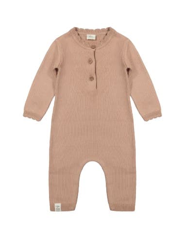 Combinaison Rose Poudré en Coton Biologique 3 mois Rose poudré