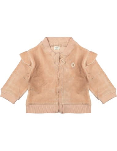 Veste Zippée en Velours Mara 3 mois Rose pâle