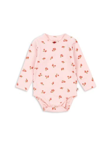 Body manches longues en coton biologique Rosa Pink Rose 12 mois